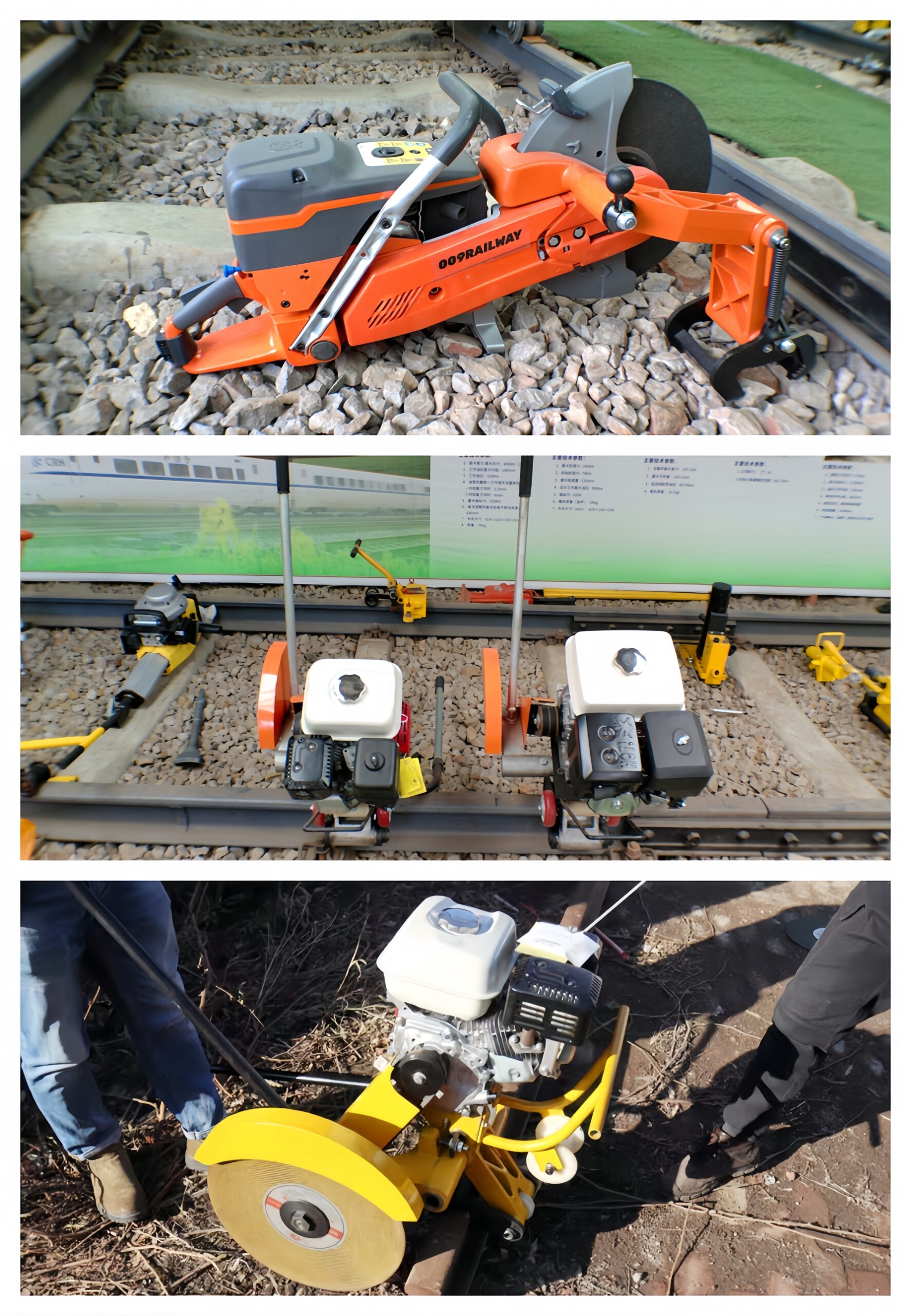 portable railway cutting machines | 009 Railway track cutting equipment | rail track cutter for on-site maintenance